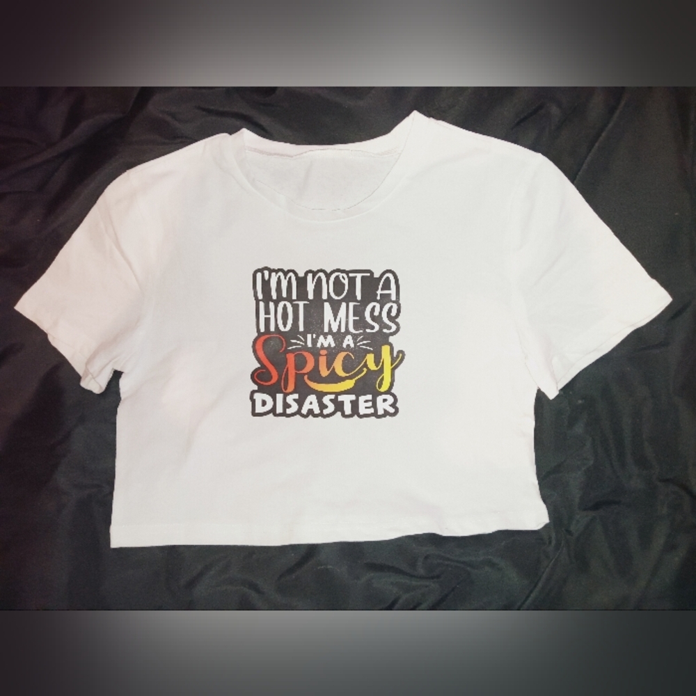 I'm Not A Hot Mess Crop Top NWOT
